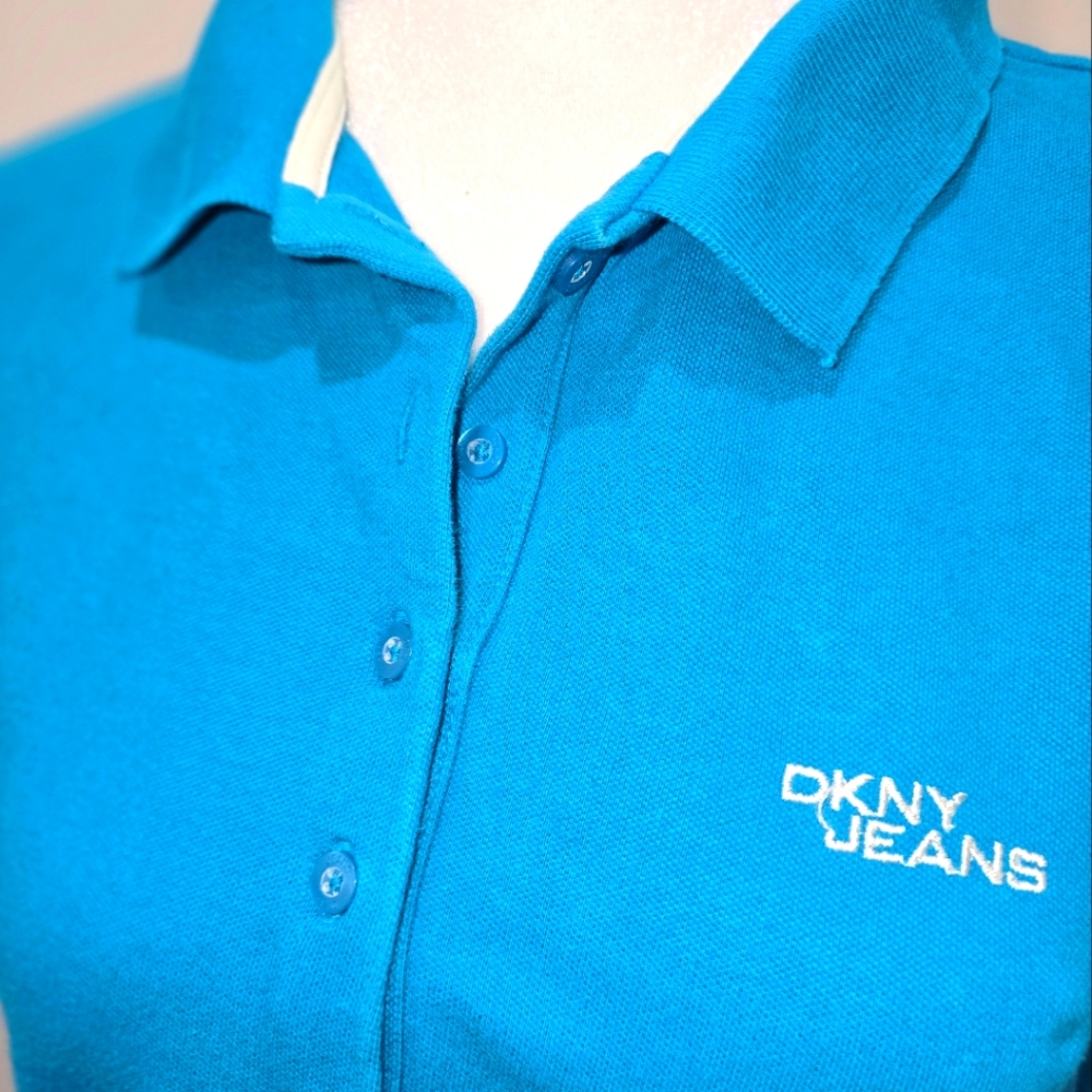 DKNY Jeans Blue Polo Shirt
